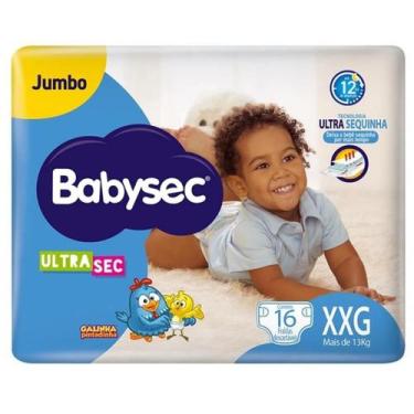 Imagem de Fralda Babysec galinha pintadinha pacote jumbo tamanho XXG, XXG 16