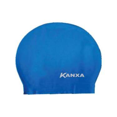 Imagem de Touca De Natação Hidroginástica Kanxa Silicone, Azul, Unissex, Unico