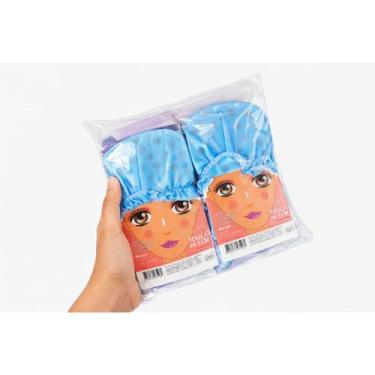 Imagem de Kit touca de cetim 26cm c/ 12 - cores sortidas zein