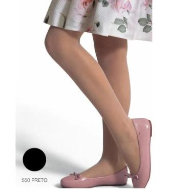 Imagem de Meia calca infantil fio 20 todas estacoes selene 9600, EG, Preto