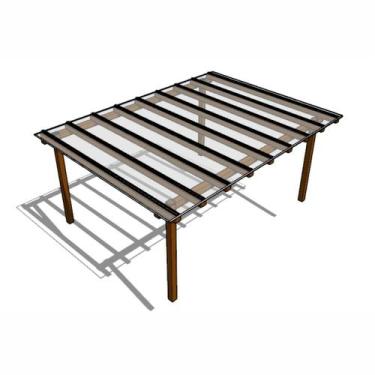 Imagem de Kit Policarbonato Compacto Cristal 3mm 4,00m x 6,00m - Perfis Naturais