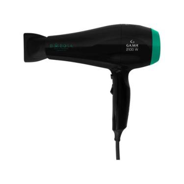 Imagem de GA.MA ITALY Secador de Cabelo Babosa Ceramic Íon 2100W, Preto e Verde,