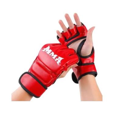 Imagem de Luvas De Boxe Profissionais MMA Em PU, Meio Dedo, Para Treino De Saco 