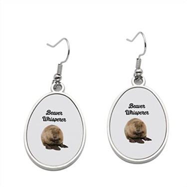 Imagem de Brincos de castor Whisperer – Brincos com pingente de castor para meninas – Presente de festa de aniversário dos namorados, Metal, Sem pedras preciosas