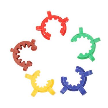 Imagem de Milageto 5 peças clipe de plástico para juntas NS clipes cônicos grampos de vidro 14 40 – aleatórios, 19 mm