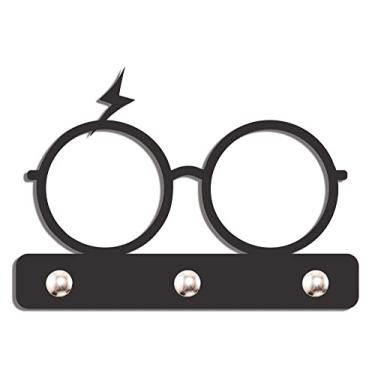 Imagem de Porta Chave Parede Decorativo Gancho Suporte Harry Potter Óculos Raio