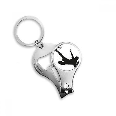 Imagem de Esboço de futebol futebol esportivo anel de pinça de unha chaveiro abridor de garrafas cortador