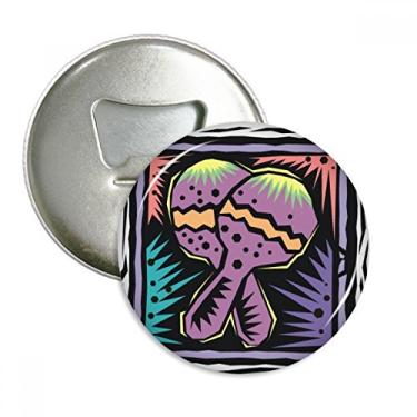 Imagem de Raquete Roxa Mexicon Culture Element Gravando Abridor de Garrafas Ímã de Geladeira Emblema Multifuncional