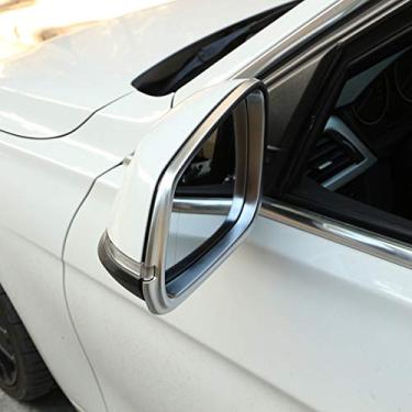 Imagem de JIERS Para BMW Série 3 F30 316 318 320 2013-2017 LHD, acessórios de acabamento de moldura do espelho retrovisor lateral cromado ABS