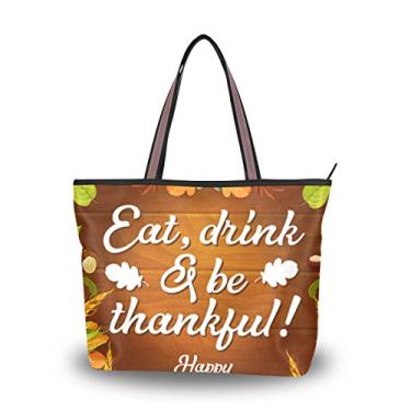 Imagem de Bolsa de ombro Be Thankful para mulheres e meninas, Multicolorido., Large