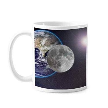 Imagem de Caneca branca Planeta Azul Terra Branca Cerâmica Copo de Porcelana Café