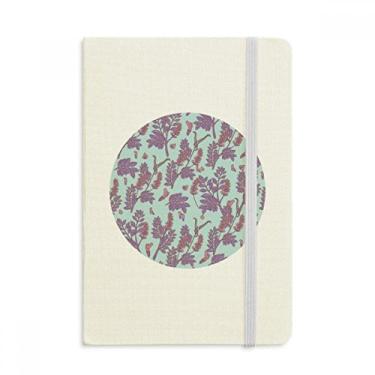 Imagem de Caderno de flores com pintura de plantas lavanda oficial de tecido rígido diário clássico