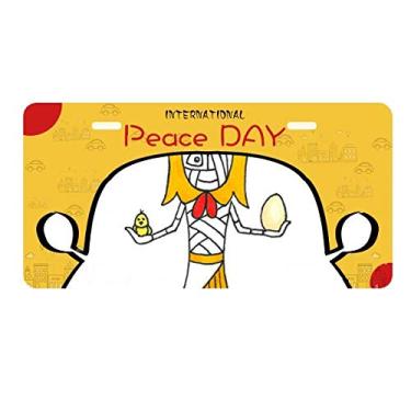 Imagem de Egypt Mummy Horus chapéu de galinha placa etiqueta decoração carro dia da paz