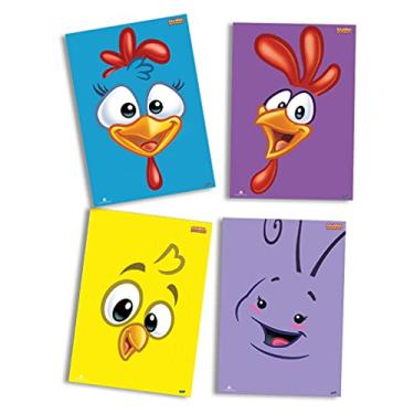 Imagem de Festcolor Quadros Decorativos Galinha Pintadinha - 4 Unidades - 31 cm x 21 cm - Poster