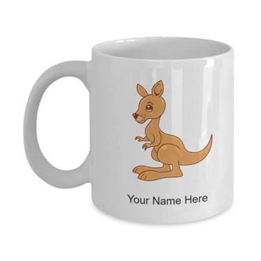 Imagem de Caneca de bebê personalizada canguru, xícara de café canguru para bebê, ideia de presente para bebê - Caneca de café de 325 ml