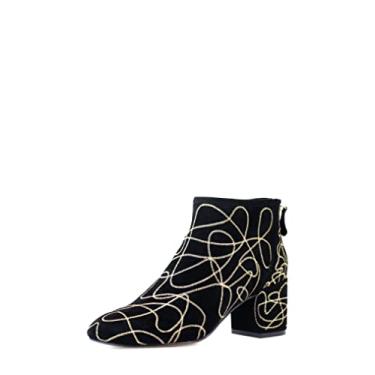 Imagem de Cecelia New York Nolton Bota moderna de cano baixo, preta, redemoinho, Redemoinho preto, 5.5