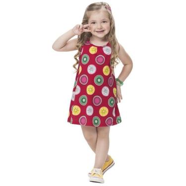 Imagem de Vestido Infantil Verão, Frutas Tropicais - Kyly-Feminino