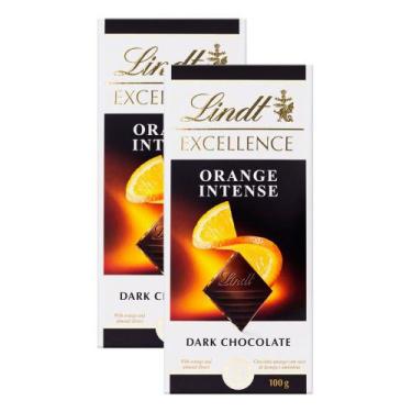 Imagem de Chocolate Lindt Excellence Intense Orange Dark Com 100G  Kit Com Duas