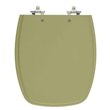Imagem de Assento Sanitário Stylus Verde Itapuã Tampa para Vaso Celite de Madeira Laqueada