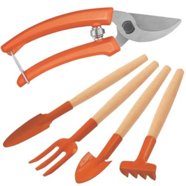 Imagem de Kit Conjunto Mini Para Jardinagem 4 Peças + Tesoura De Poda Bypass | Tramontina