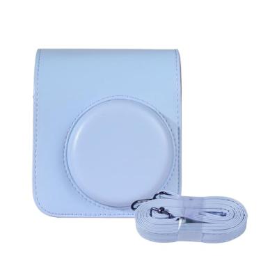 Imagem de CIADAZ Capa protetora para câmera instantânea Bolsa de armazenamento de couro PU com alça de ombro removível e ajustável para Fujifilm instax mini 12