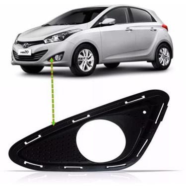 Imagem de Moldura Grade Farol Milha Hb20 Furo Lado