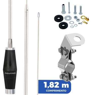 Imagem de Antena Px Inox 1,40m Alongador 40cm Suporte Tubos Tubular Parafusos Anti-furto