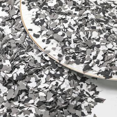 Imagem de Biaungdo Chips coloridos de mistura decorativa de 250 g/0,2 kg, flocos de tinta de mistura de epóxi, revestimentos de piso de concreto, lascas decorativas para pintura de chão de garagem, paredes