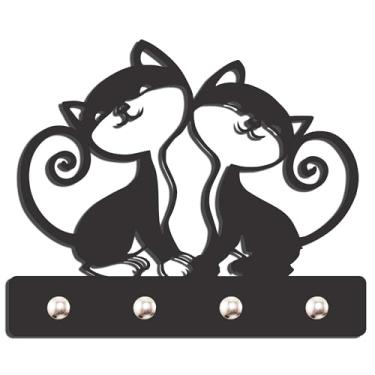 Imagem de Porta Chave Parede Decorativo Suporte Chaves Gatinho Gancho