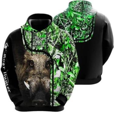 Imagem de Blusa Moletom Caça Javali Wild Boar Hunter Adulto E Infantil Esporte Sport-Unissex