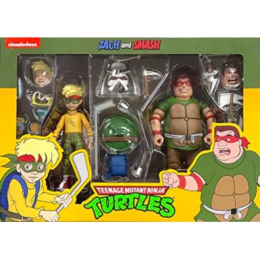 Imagem de NECA Conjunto de figuras Zach e Smash Tartarugas Ninja, Teenage Mutant