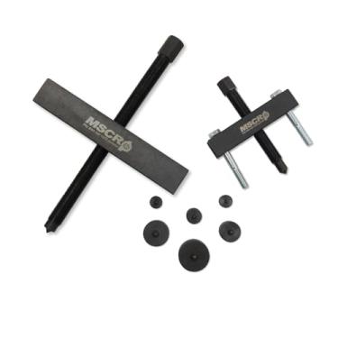 Imagem de WnSEu Extrator de polia e engrenagem grande 522 + extrator de polia e engrenagem 7393 com parafuso de força de 13,8 cm de comprimento + conjunto de protetores de eixo 8056 para engrenagens de