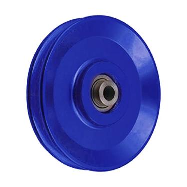 Imagem de simhoa Roda de Rolamento Universal, Roda de Rolamento de Liga de Alumínio à Prova de Desgaste Roda de Rolamento para Peça de Ginás, Azul, 110mm