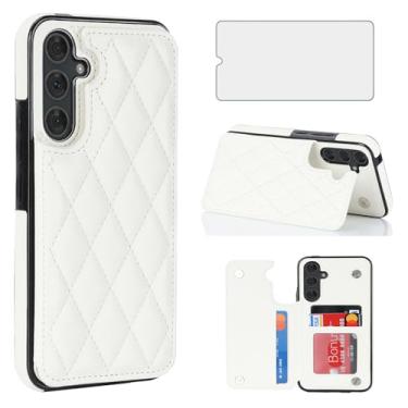 Imagem de Asuwish Capa de telefone para Samsung Galaxy A14/M14 5G capa carteira com protetor de tela de vidro temperado e suporte de cartão de crédito RFID de couro com compartimento para suporte, acessórios