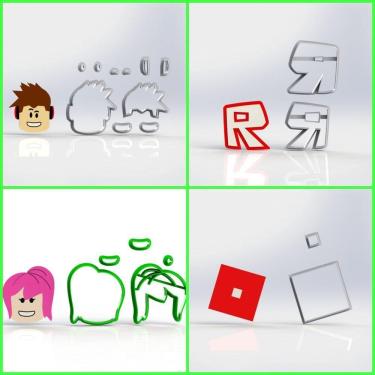 Imagem de Cortador Kit Roblox - 4 Modelos Modulares 6 Cm