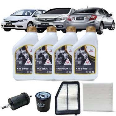 Imagem de Kit Troca de Óleo Honda Civic G9 2013 até 2015