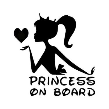 Imagem de Adesivo Automotivo Princesa Á Bordo - Princess On Board 01pç - ALLTAK,