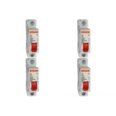 Imagem de Kit C/4 - Disjuntor Steck ''Din'' Unipolar 32A. C