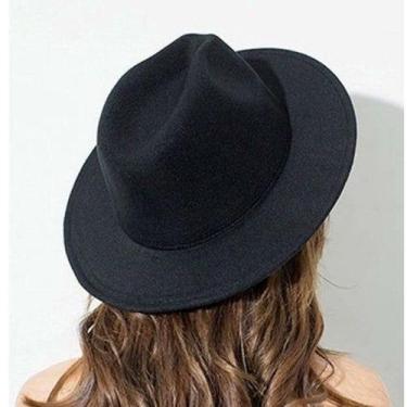 Imagem de Chapéu Fedora Preto Feltro Unissex - Rei Look