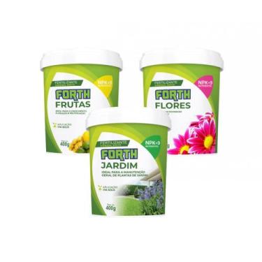 Imagem de Adubo Fertilizante Forth  400g Jardim Flores Frutas Kit 3
