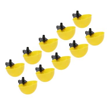 Imagem de 10 pe?as alimentador autom¨¢tico de ¨¢gua de frango,copo de ¨¢gua de p¨¢ssaro grande capacidade antiferrugem tigelas de rega de aves tipo pendurada tigela de bebedouro de frango para pintinhos, pato