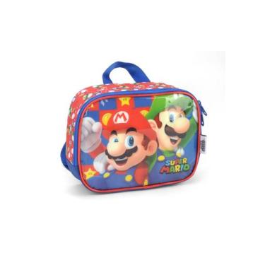 Imagem de Lancheira Escolar Infantil Super Mario Bros - Luxcel, Vermelho