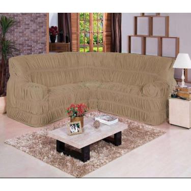 Imagem de Capa de sofa Canto  5 a 6 lurages Malha gel 21 elasticos - ibitinga co