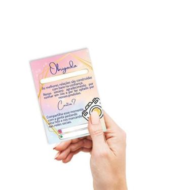 Imagem de Mini folheto Agradecimento pela compra, mimo cliente, tag   Variados -