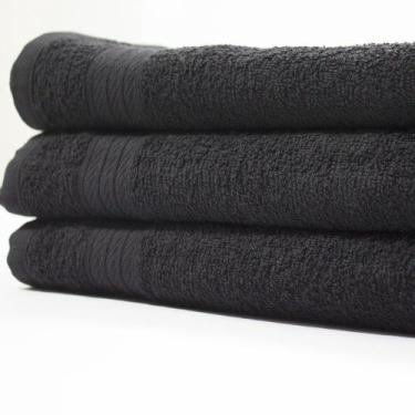 Imagem de Toalha de Banho Profissional LM Peter 75cm x 130cm - 350g/m2, Preto