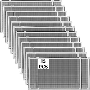 Imagem de Treela Tela de janela ajustável expansível (50,8 cm A x 71,12 cm - 137,2 cm) Tela de janela horizontal grande deslizante para tela mosquiteira deslizante retrátil tela de tela de substituição para janela de casa (pacote com 12)