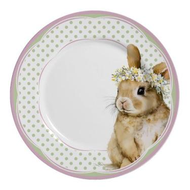 Imagem de Jogo de Pratos Raso Coelha Agnes Páscoa Alleanza 6 Pçs