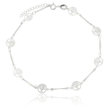 Imagem de Tornozeleira Prata 990 Feminina Árvore da Vida Delicada - Enzara Jóias