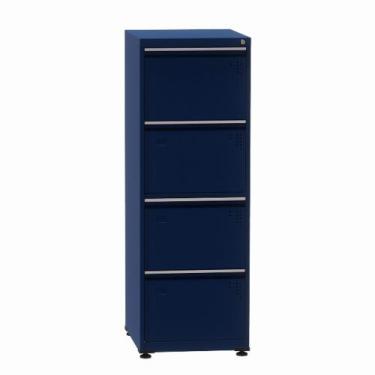 Imagem de Arquivo de Aço com 04 Gavetas Econômico Pandin 1,36 m Azul Del Rey