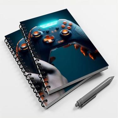 Imagem de Caderno Universitário 200 fls 10 Mat. Gamer Joystick Mod. 01 - Premium